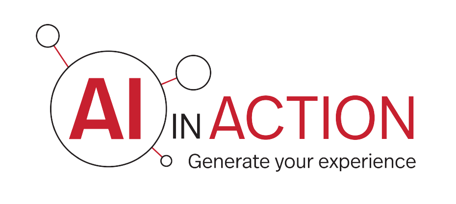 AI in Action logo with tagline Generate your experience.